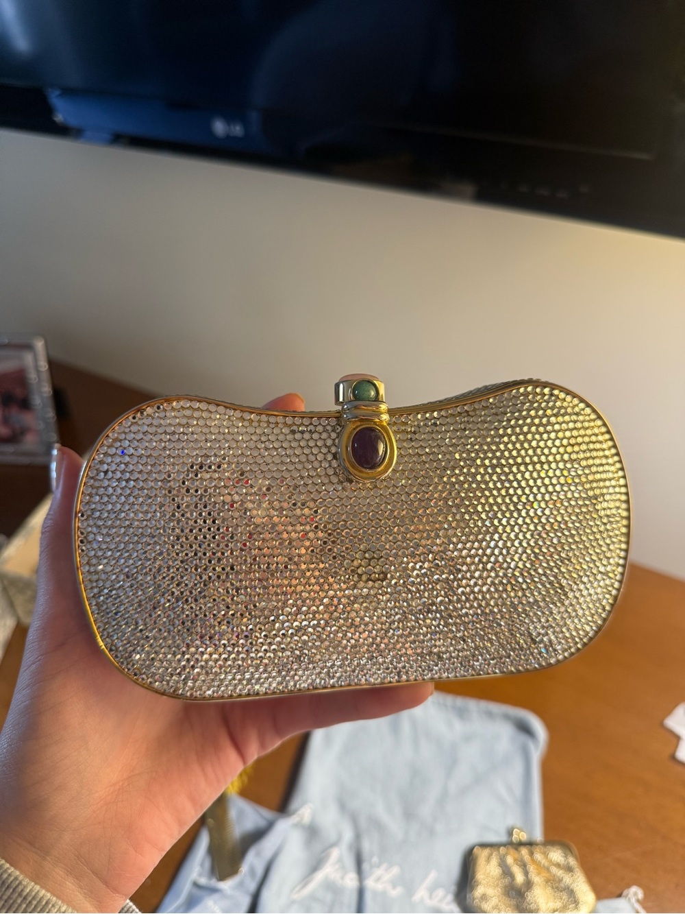 Judith Leiber crystal clutch